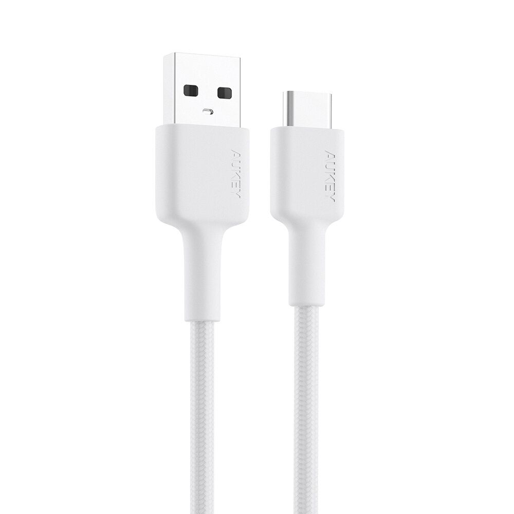 Aukey Cable Trenzado Nylone Usb 2.0 A Usb-c 0,9m Blanco Cb-cd30-w image number 0.0