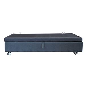 Base De Cama Baul Gris 1.5 Plaza Largo 190 Cm Con Rueda Logo