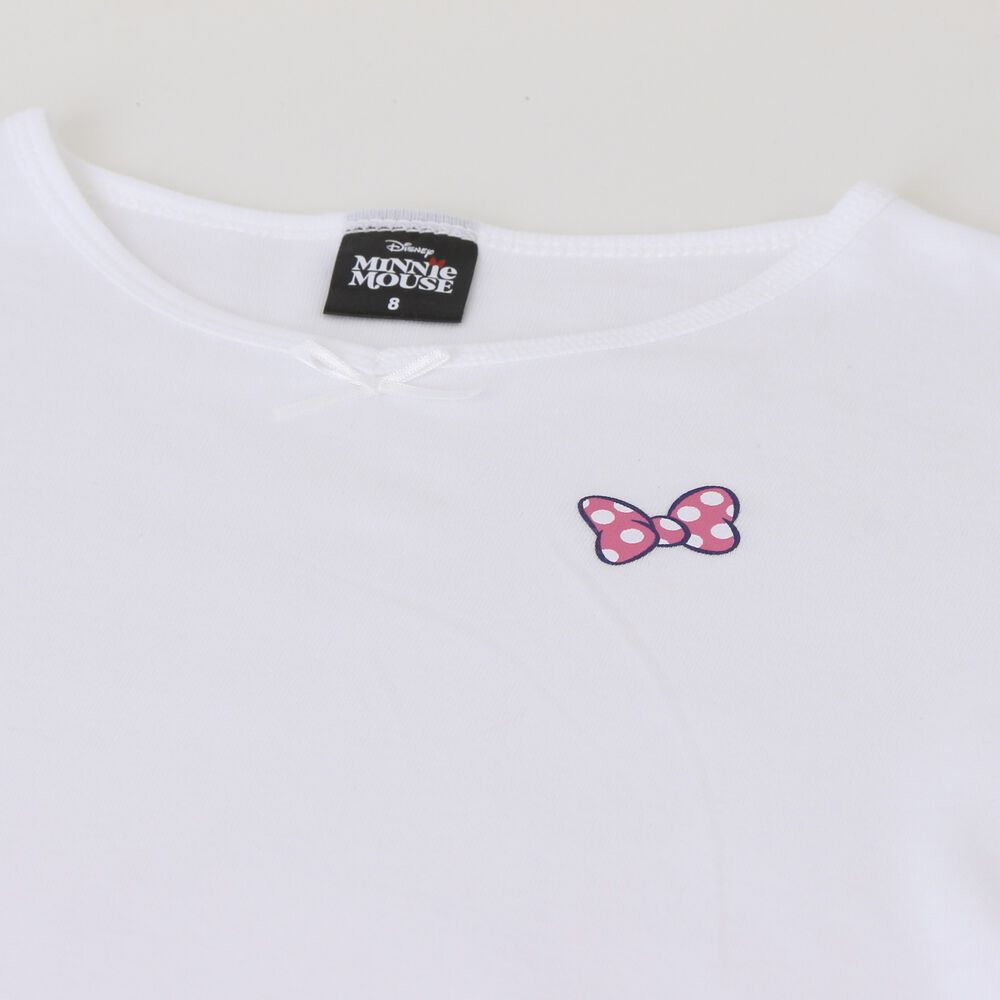 Bipack Camiseta Escolar Ni&ntilde;a Manga Larga Blanco Minnie image number 6.0