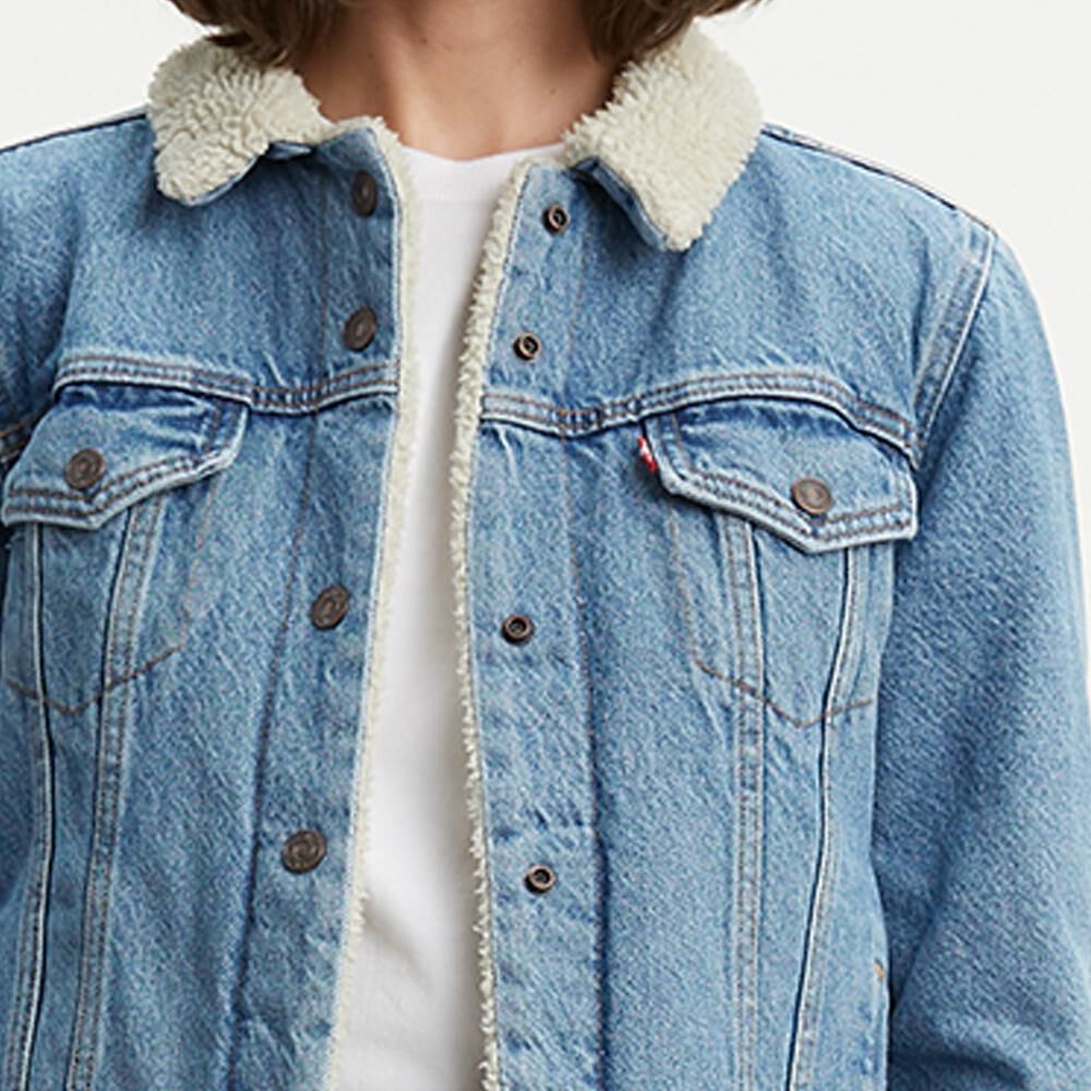 Chaqueta de mezclilla con chiporro hombre levis clearance