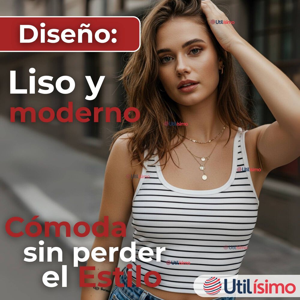 Camiseta Rayas 100% Algodón Básica Lisa Elástica Mujer Colores Surtidos image number 4.0