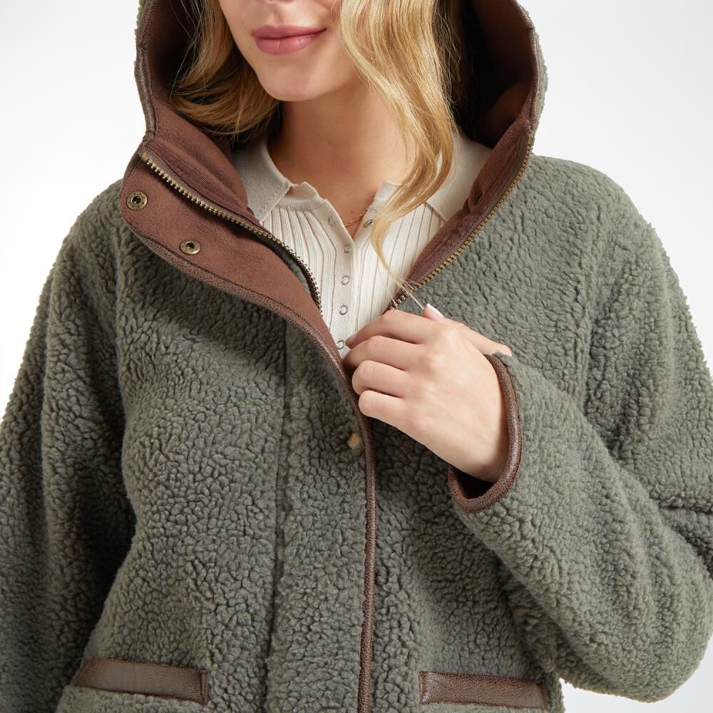 Chaqueta Con Bolsillos Cuello Alto Mujer Kimera image number 4.0