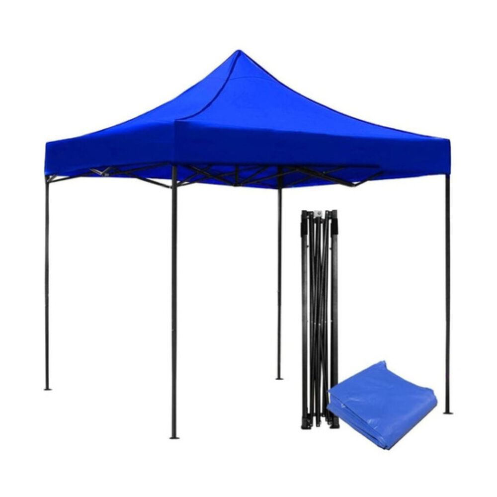 Toldo Plegable 3x3m Resistente Azul Estructura Metálica image number 2.0