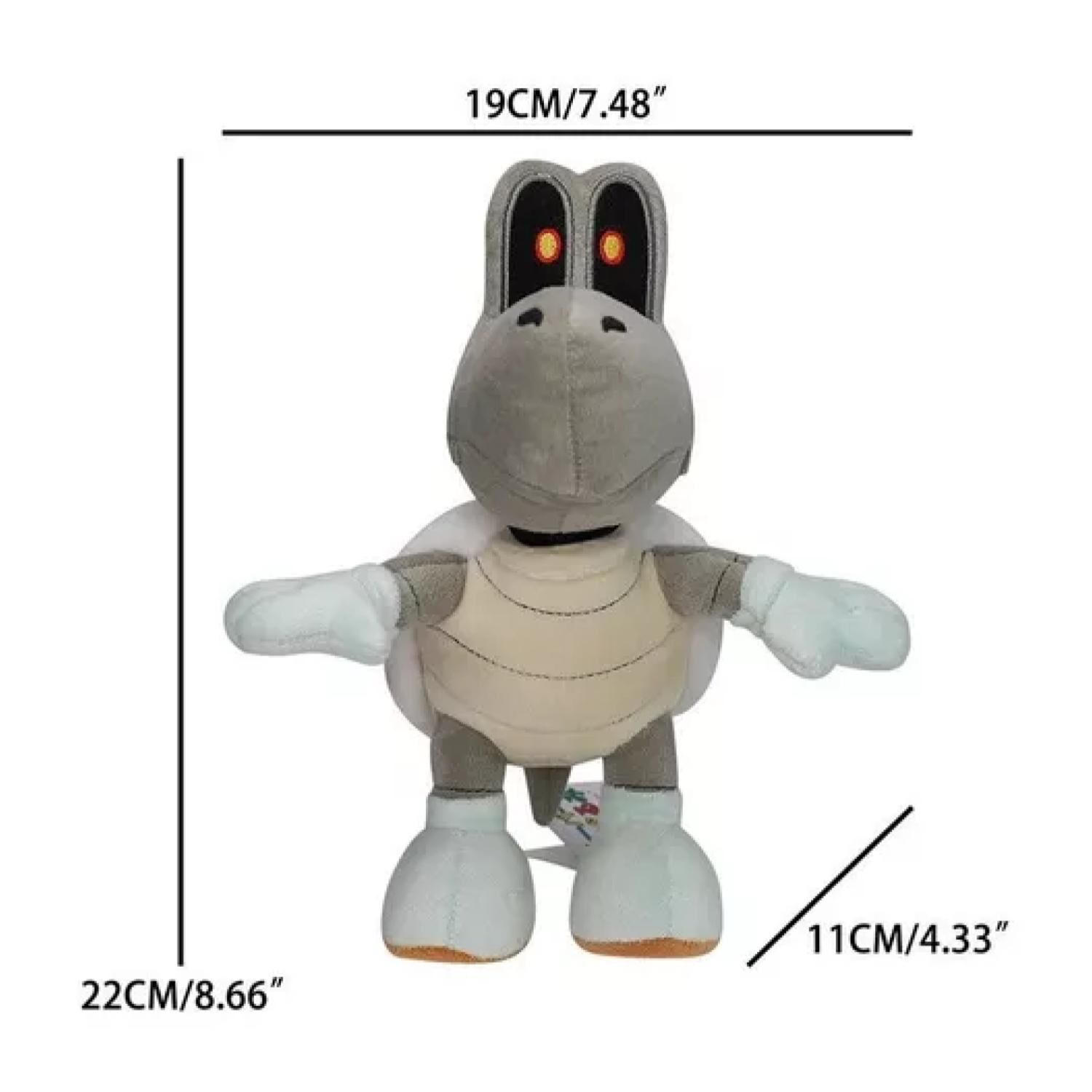 Juguete Peluche Dry Bones 20cm Gris Mario Bros image number 2.0