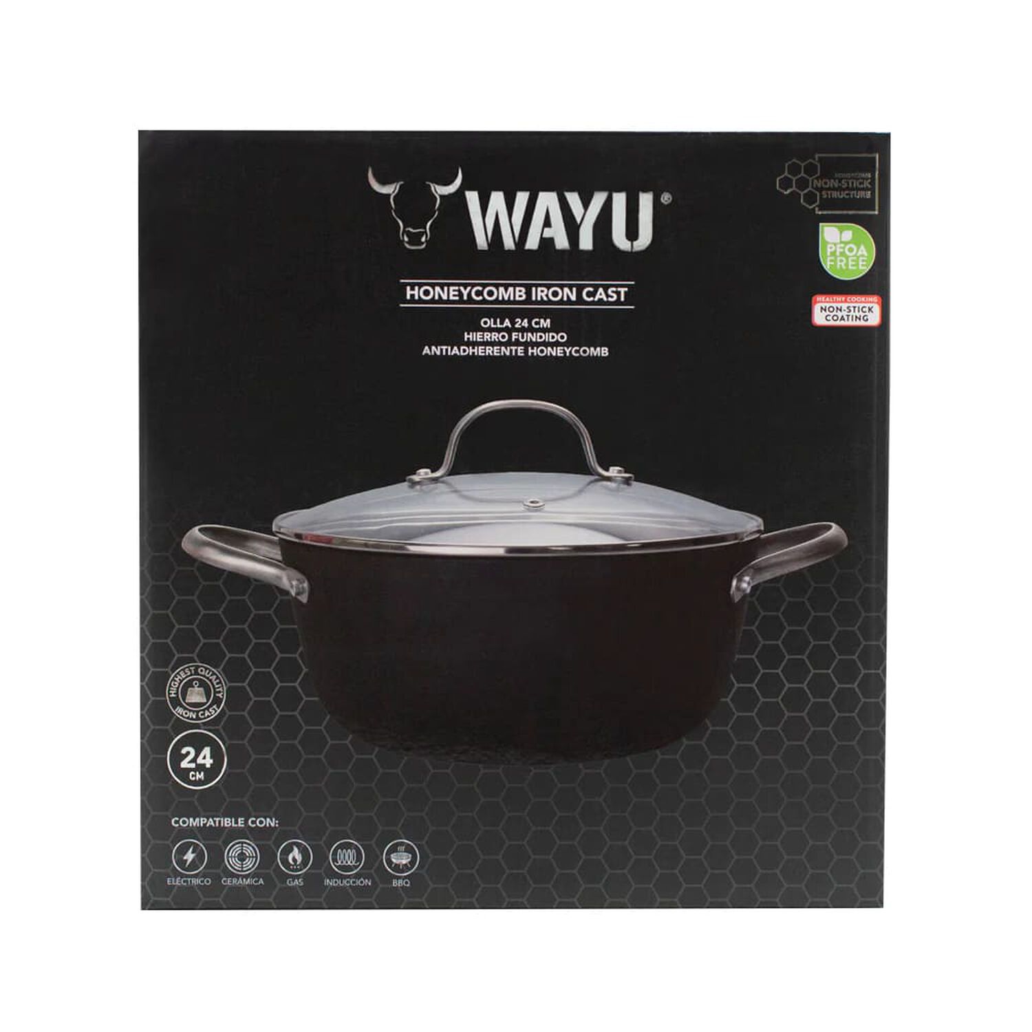 Olla Con Tapa De Vidrio Wayu Para Cocina image number 3.0