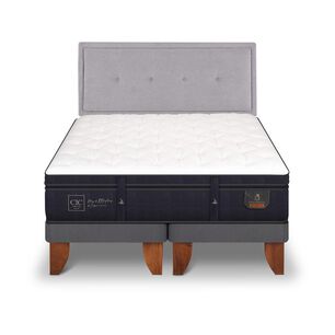 Cama Europea Cic Super Premium / 2 Plazas / Base Dividida + Respaldo