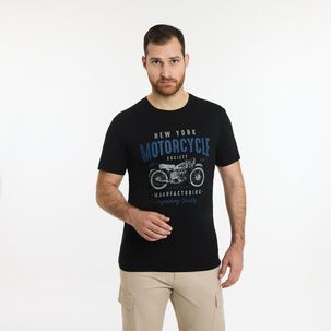 Polera Regular Manga Corta Cuello Redondo Hombre Herald