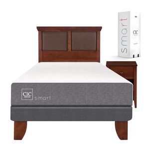 Cama Europea Cic Smart / 1.5 Plazas / Base Normal + Set De Maderas