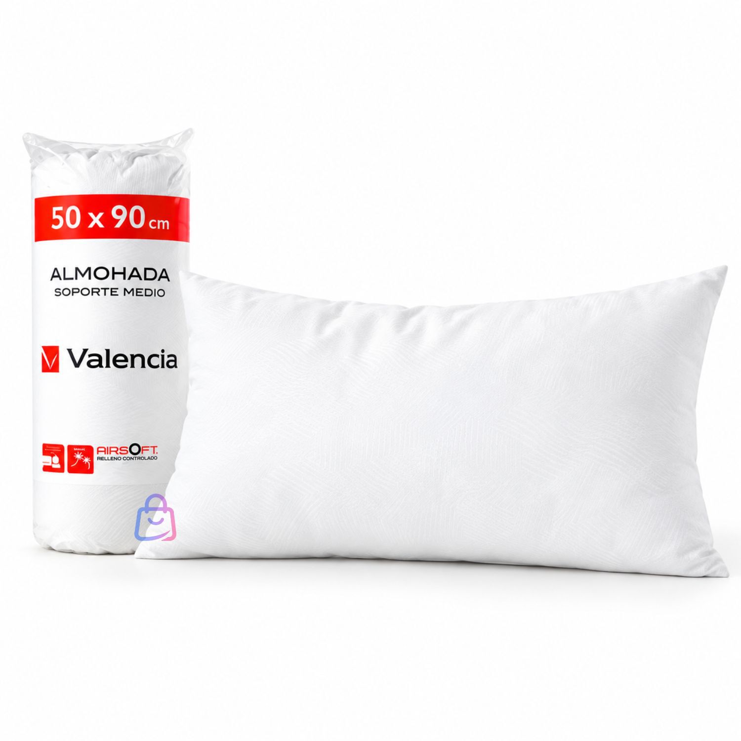 Almohada Microfibra 50x90 Cm Soporte Regular Blanca - Ps image number 2.0