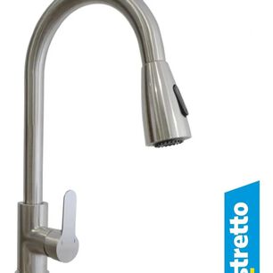Monomando Lavaplatos Llave Extra&iacute;ble Modelo Veletri Stretto Color Cromo