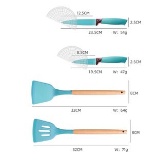 Juego Utensilios 19 Piezas Silicona Antiadherente De Cocina
