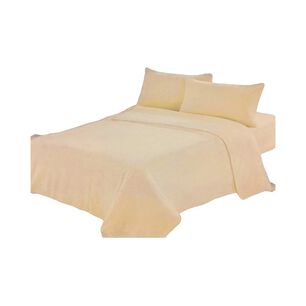 Sabanas 2 Plazas Elasticada 4 Piezas Polar 144 Hilos Beige