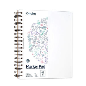 Ohuhu Block Anillado En Espiral (25.4x19.3cm,60 Hojas,150g)