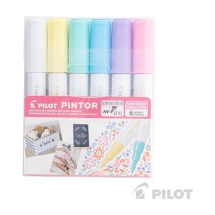 Set 6 Marcadores Pintor Colores Pasteles Punta Extra Fina