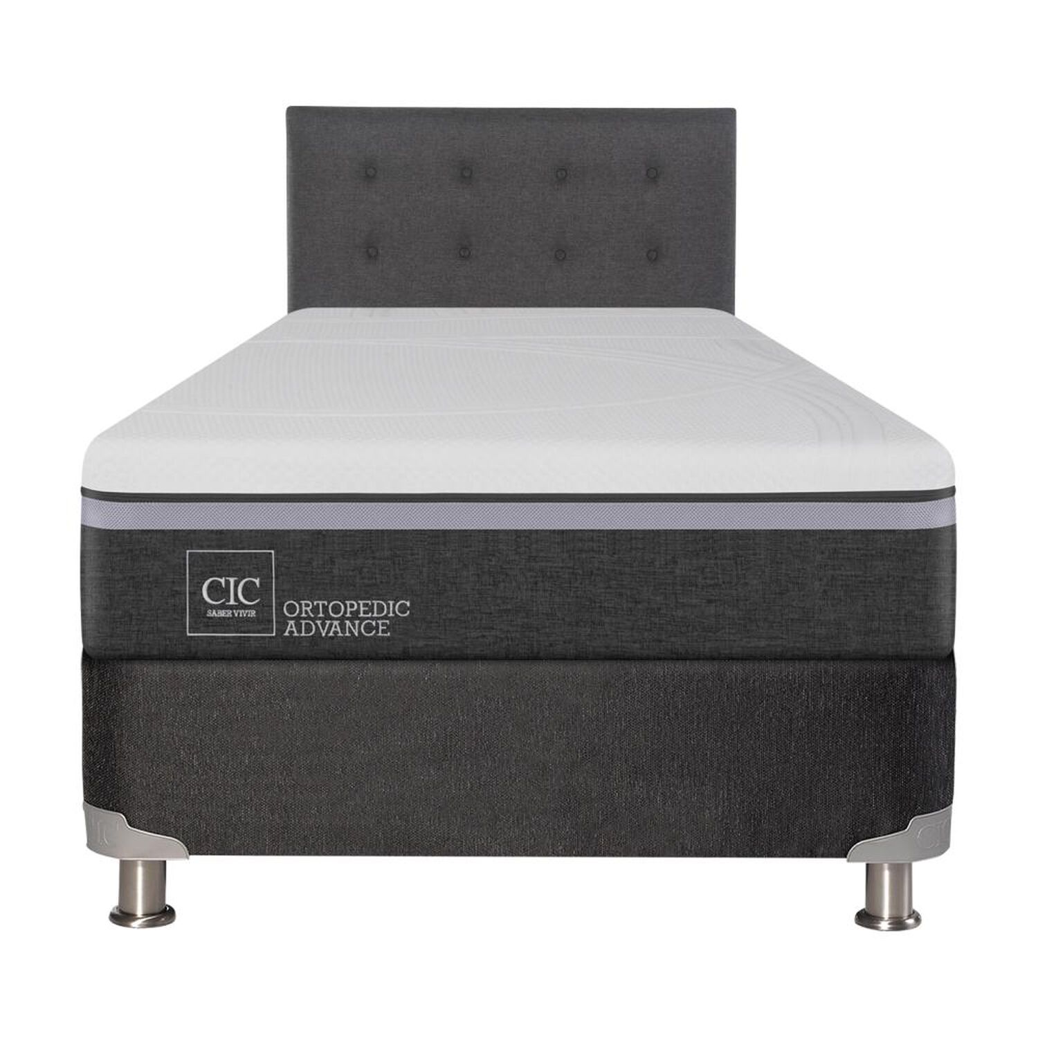 Box Spring Cic Ortopedic / 1.5 Plazas / Base Normal + Respaldo image number 0.0