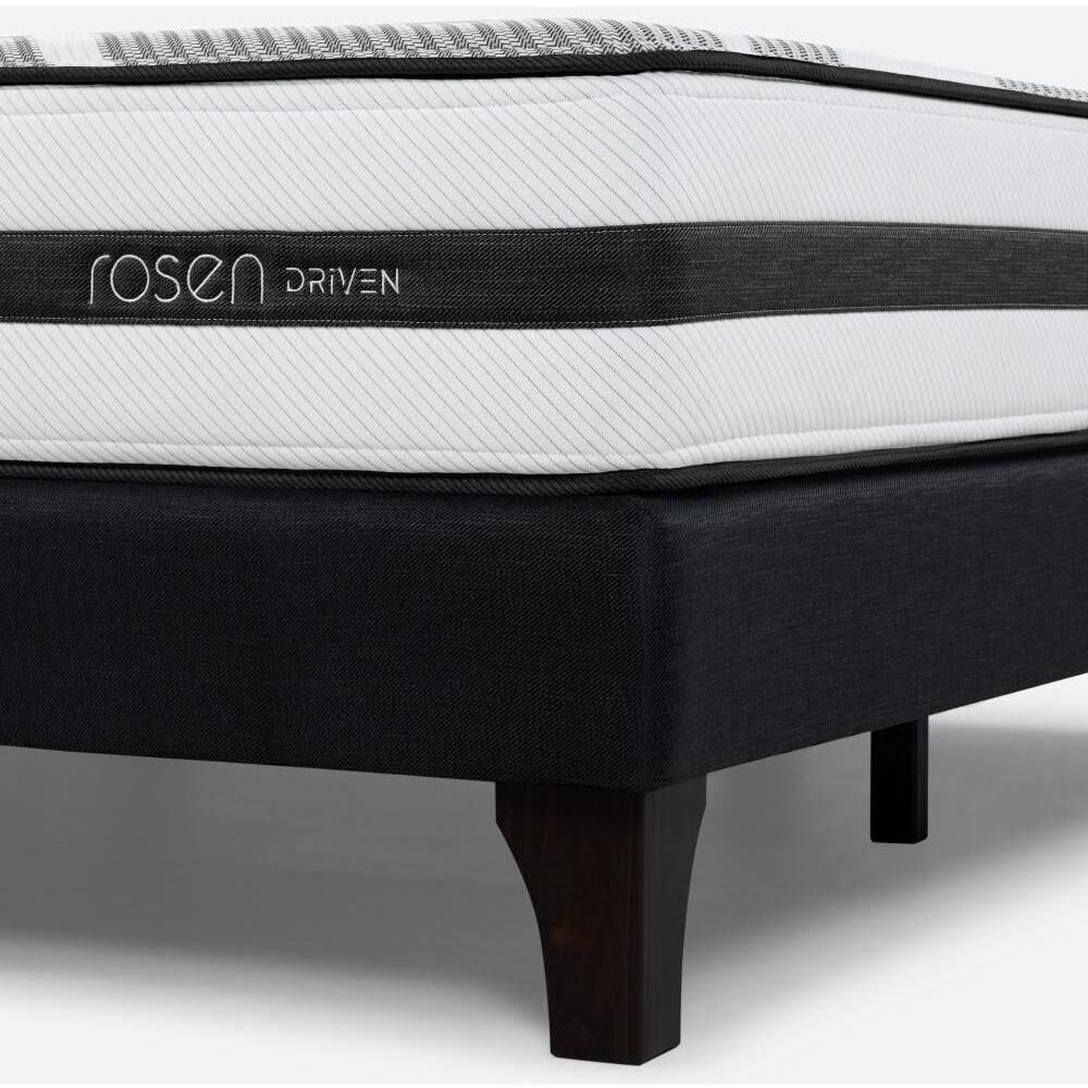 Cama Europea Rosen Driven / King / Base Dividida + Set De Maderas Nolita Grafito image number 2.0