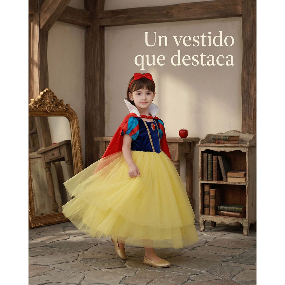 Disfraz Princesas Blanca Nieves Ni&ntilde;a Disney image number 5.0