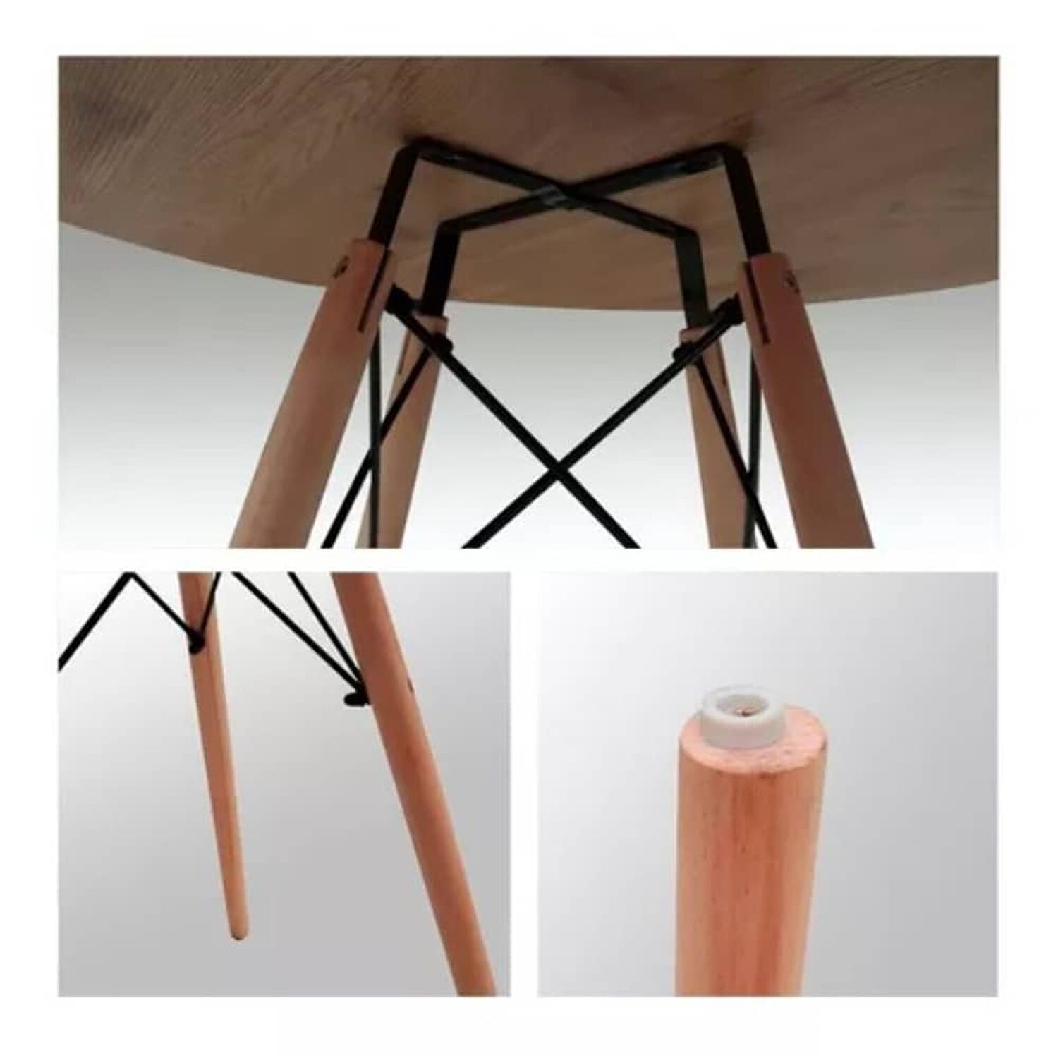 Mesa Eames Redonda 100cm Negra image number 1.0