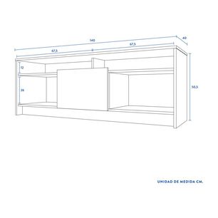 Rack Cic Colbun / 2 Puerta(s) / 1 Caj&oacute;n(es)