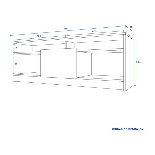 Rack Cic Colbun / 2 Puerta(s) / 1 Caj&oacute;n(es)