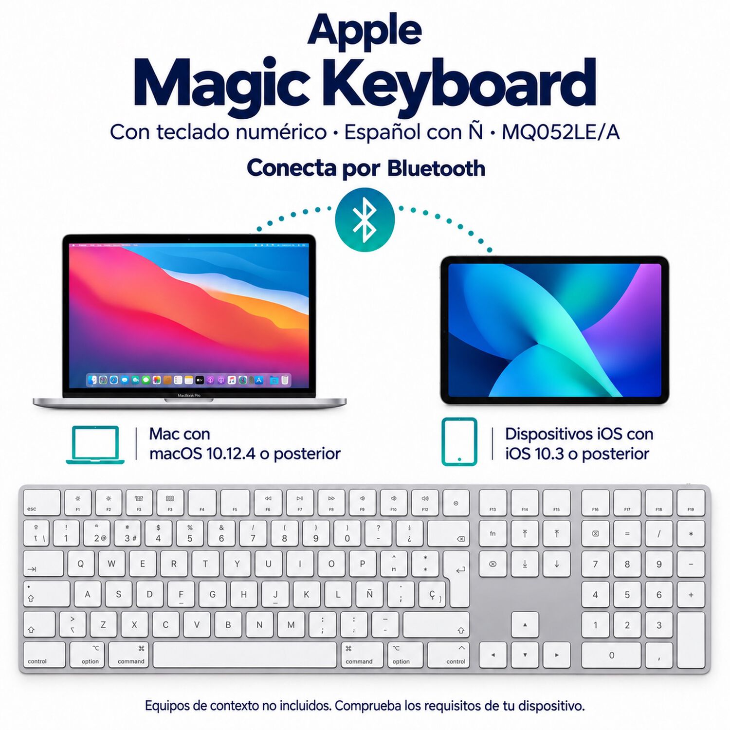 Apple Magic Keyboard Num&eacute;rico Espa&ntilde;ol Con &Ntilde; Mq052le/a image number 7.0