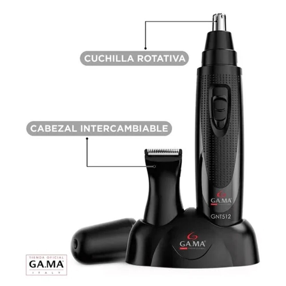 Cortapelo Trimmer Gnt512 Inalámbrico Cabello Nariz Y Orejas Color Negro image number 1.0