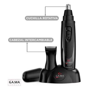 Cortapelo Trimmer Gnt512 Inalámbrico Cabello Nariz Y Orejas Color Negro