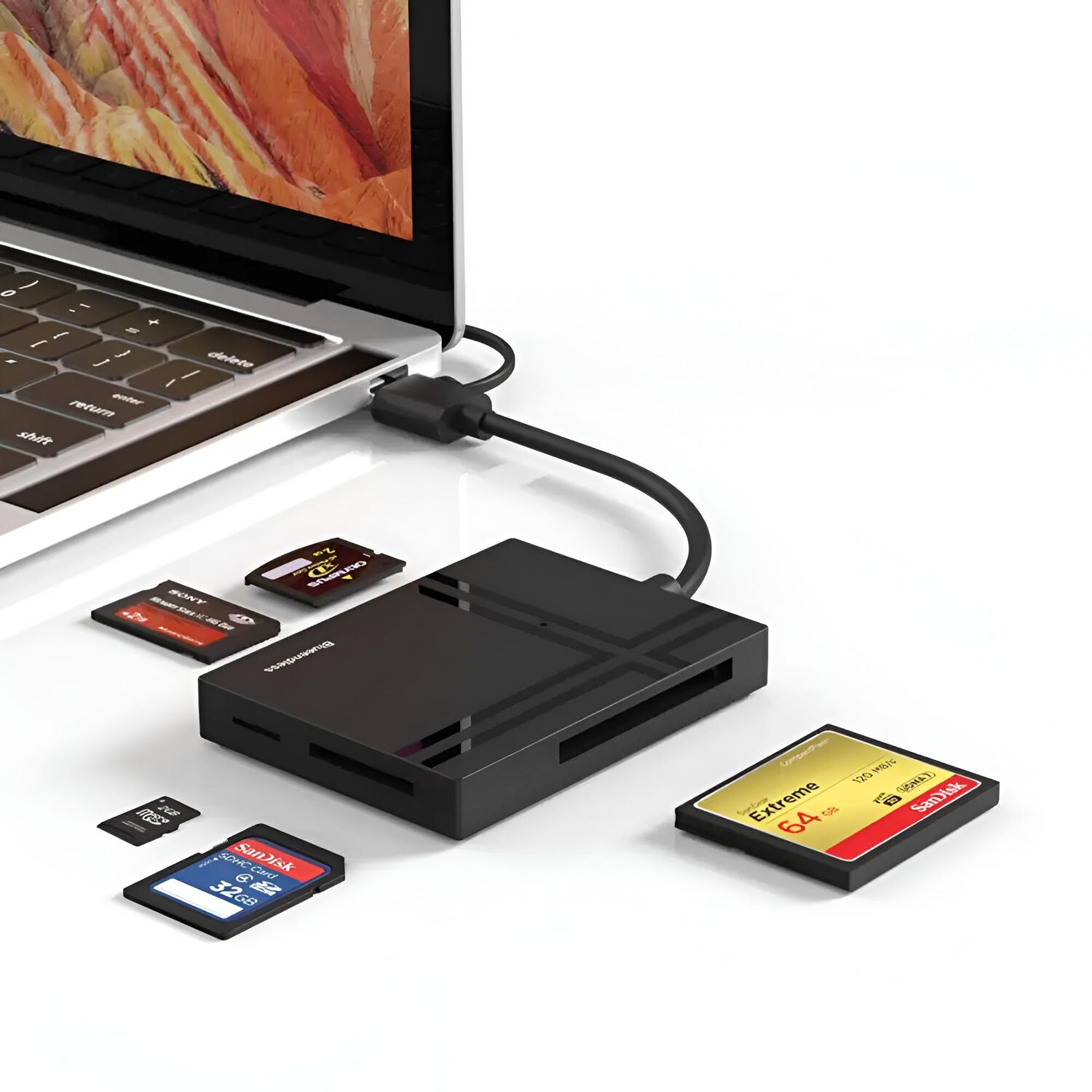 Lector De Memorias Profesional 5en1 Usb 3.0 High Speed Rd500 image number 1.0