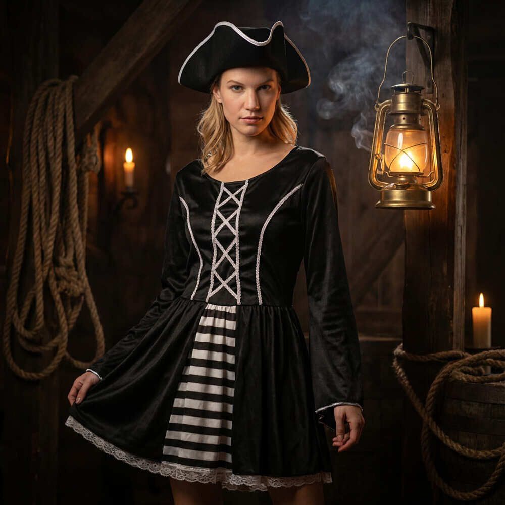 Disfraz Premium Blue Pirata Corsario Mujer image number 4.0