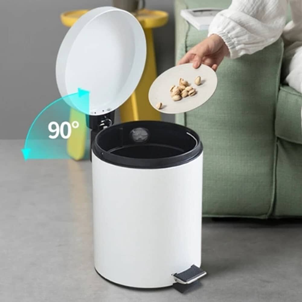 Papelera 8 Litros Elegante Con Pedal Basurero Oficina Ba&ntilde;o image number 3.0