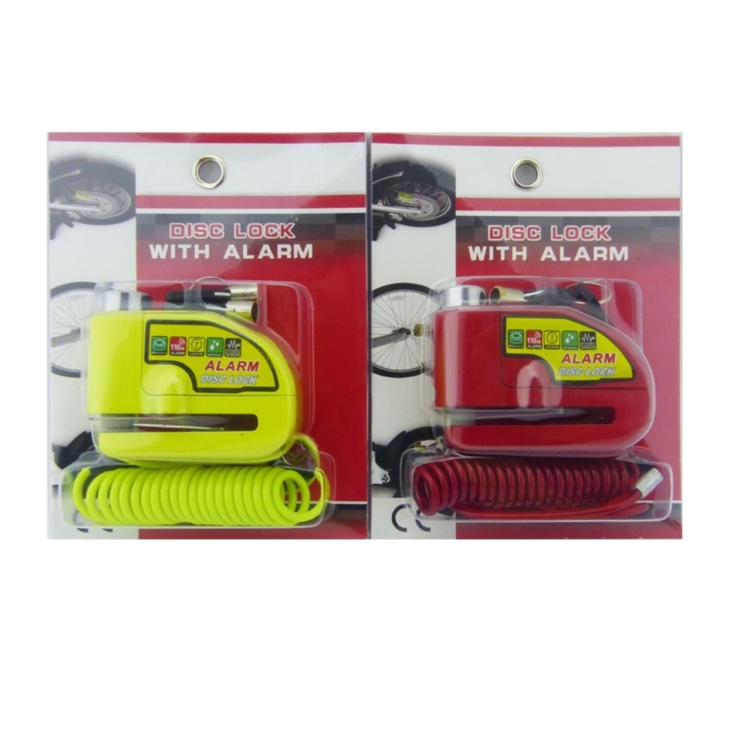 Candado Para Freno Disco Con Alarma Con Piola Recordatoria Seguridad Blister image number 2.0