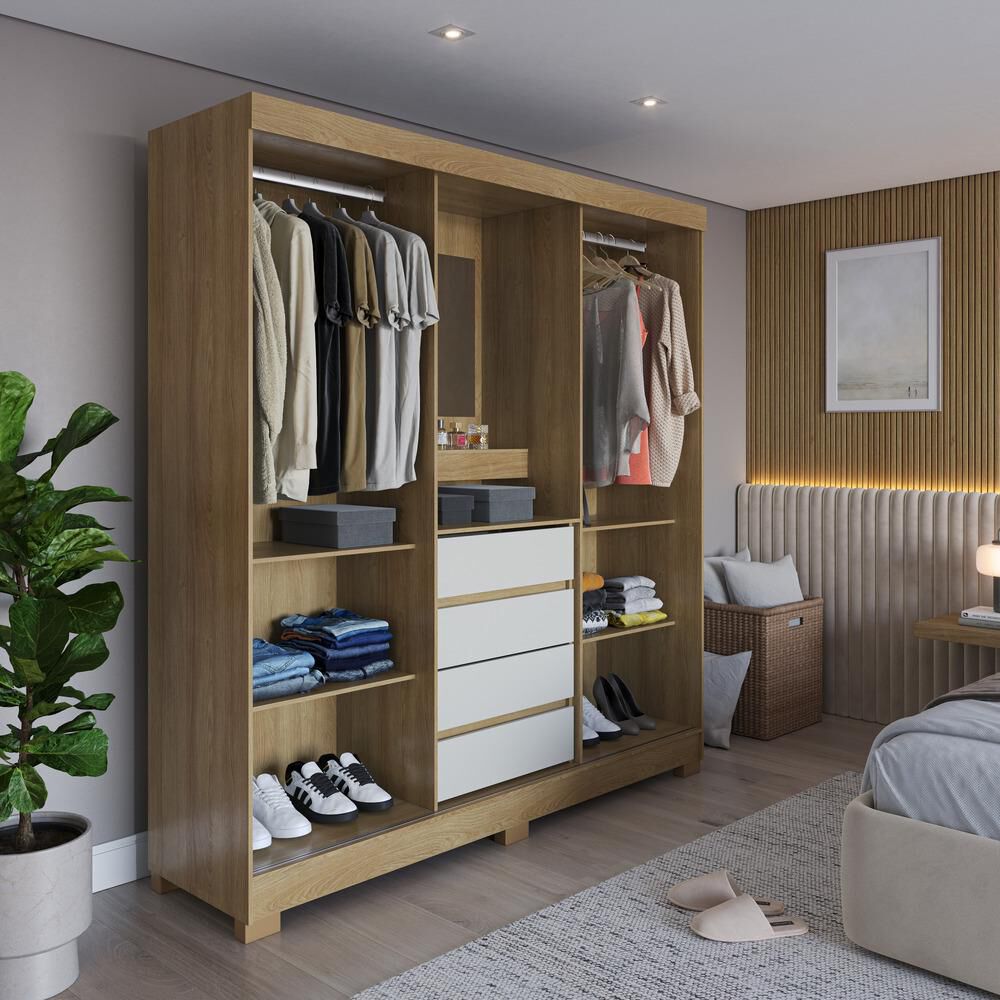 Cl&oacute;set Decocasa Mallorca / 3 Puertas / 2 Cajones image number 2.0