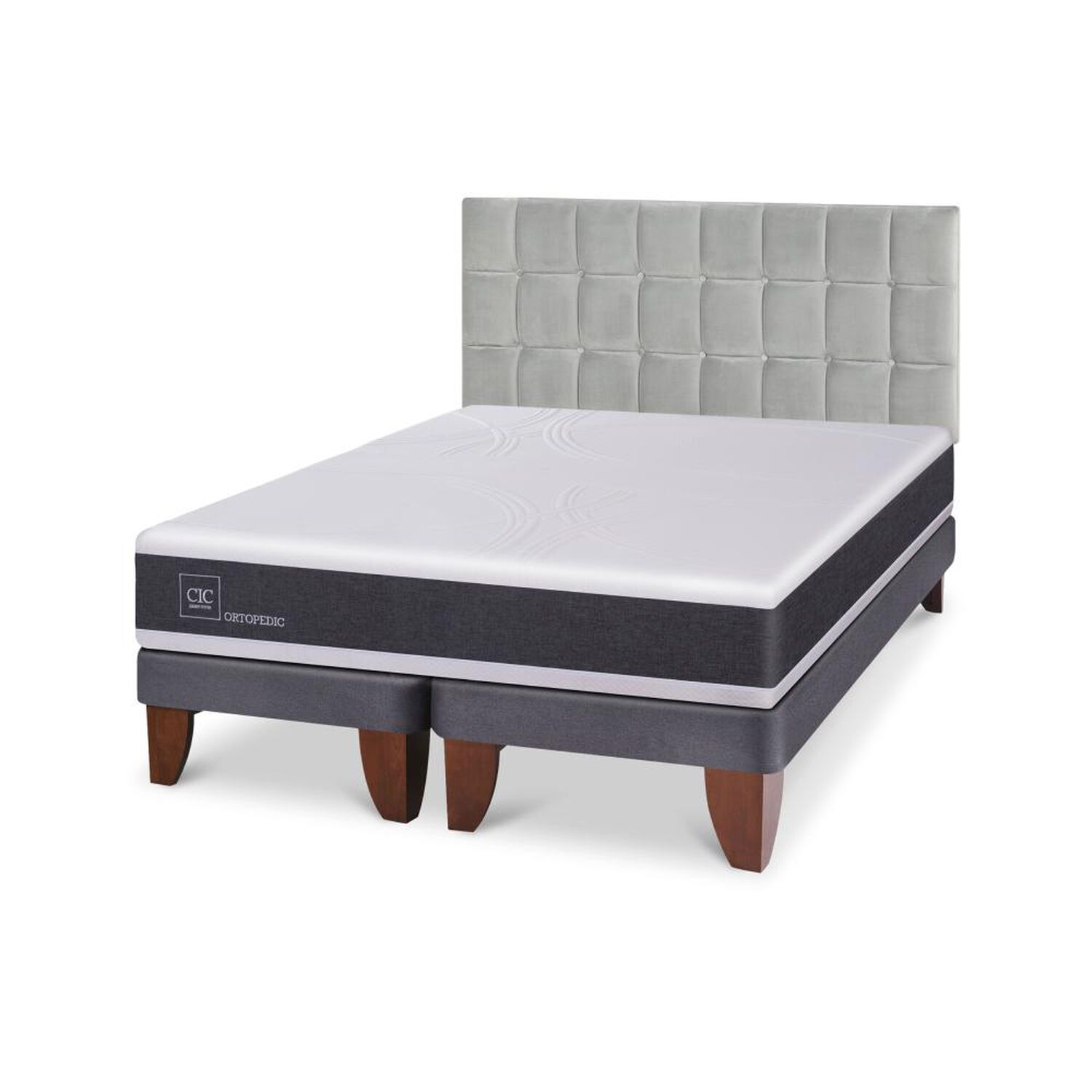 Cama Europea Cic New Ortopedic / King / Base Dividida + Respaldo image number 4.0