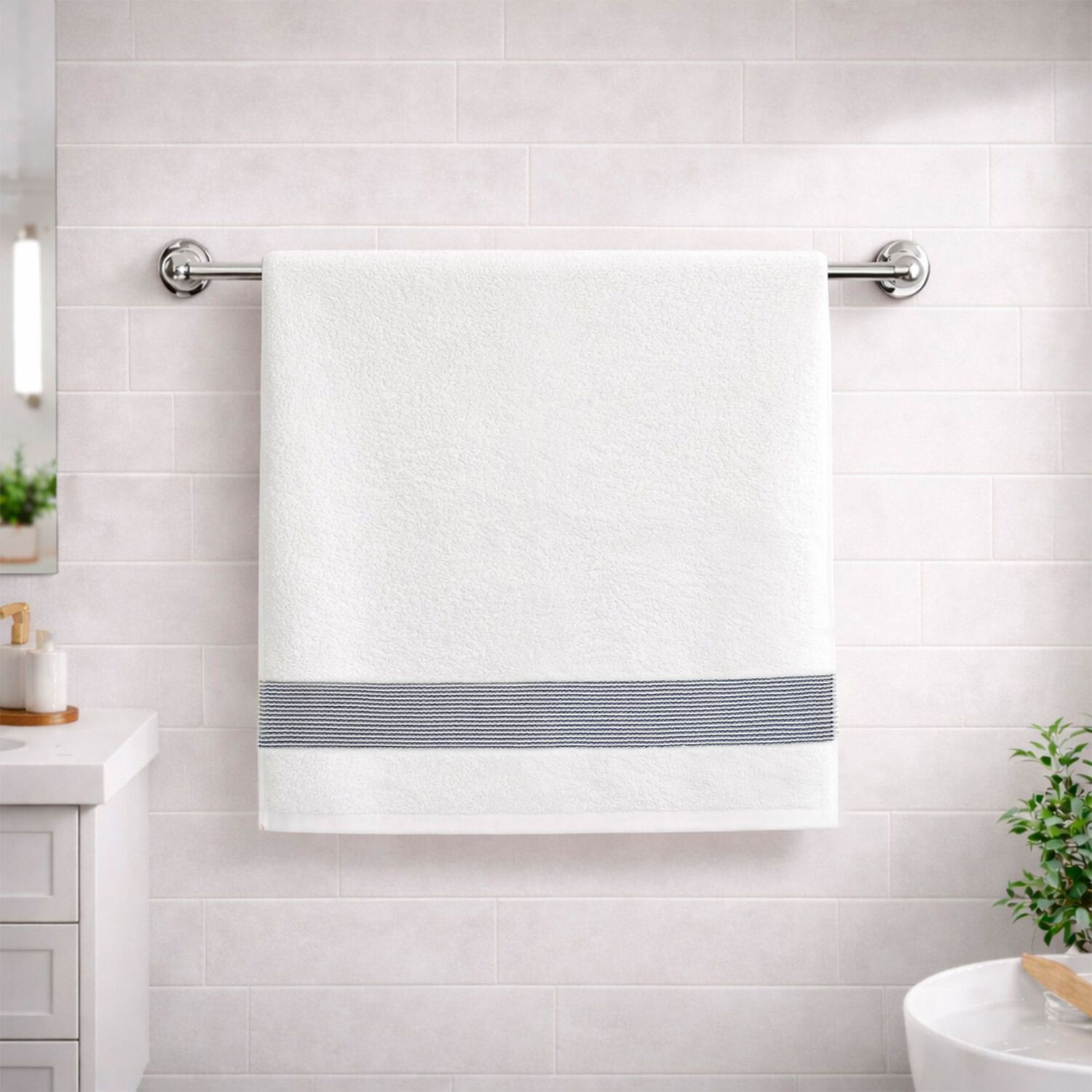 Toalla De Ba&ntilde;o Cuerpo Mav Nautica Home 100% Algod&oacute;n Suave 76x137cm Azul image number 5.0