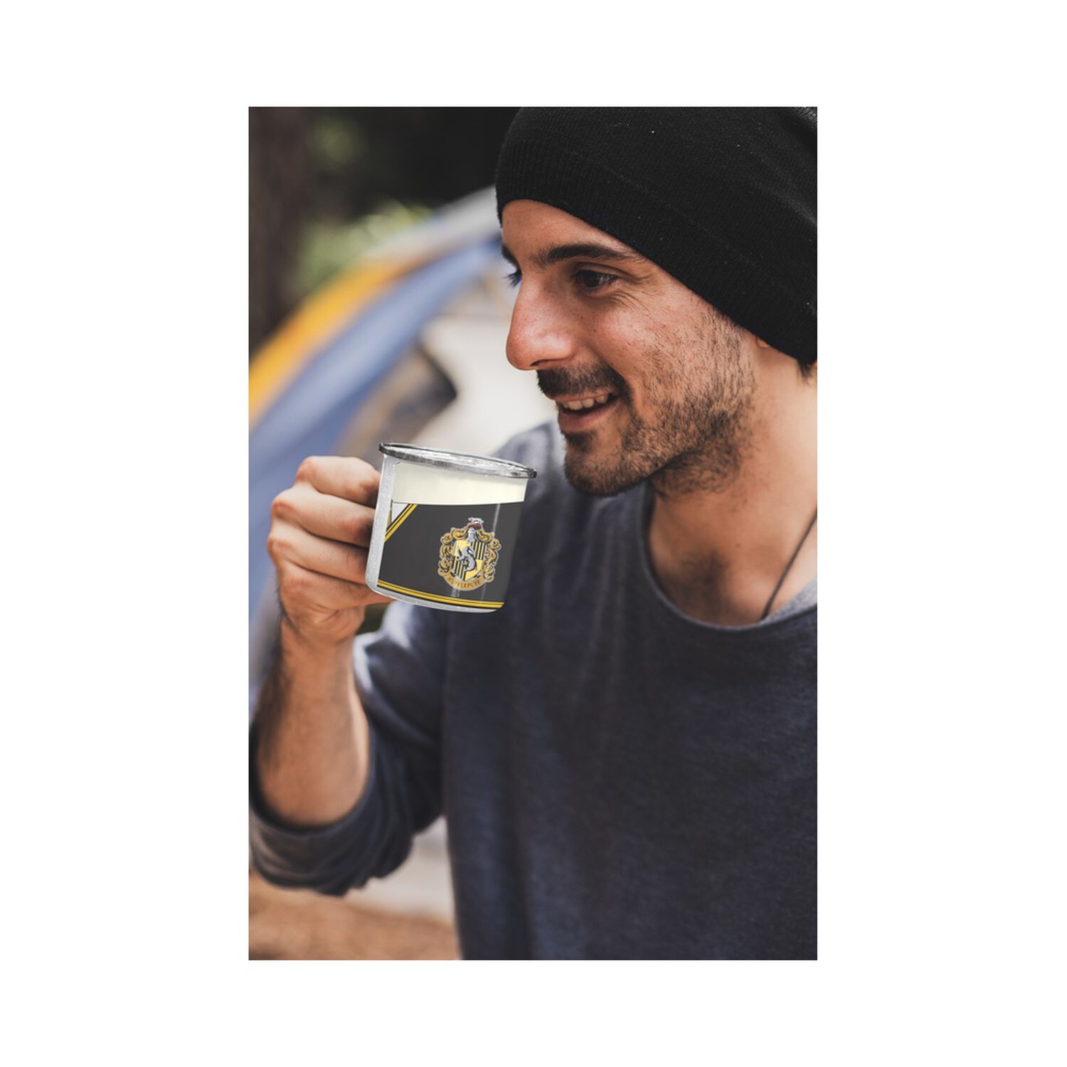 Taza Enlozada Lechera Casa Hufflepuff - Harry Potter image number 2.0