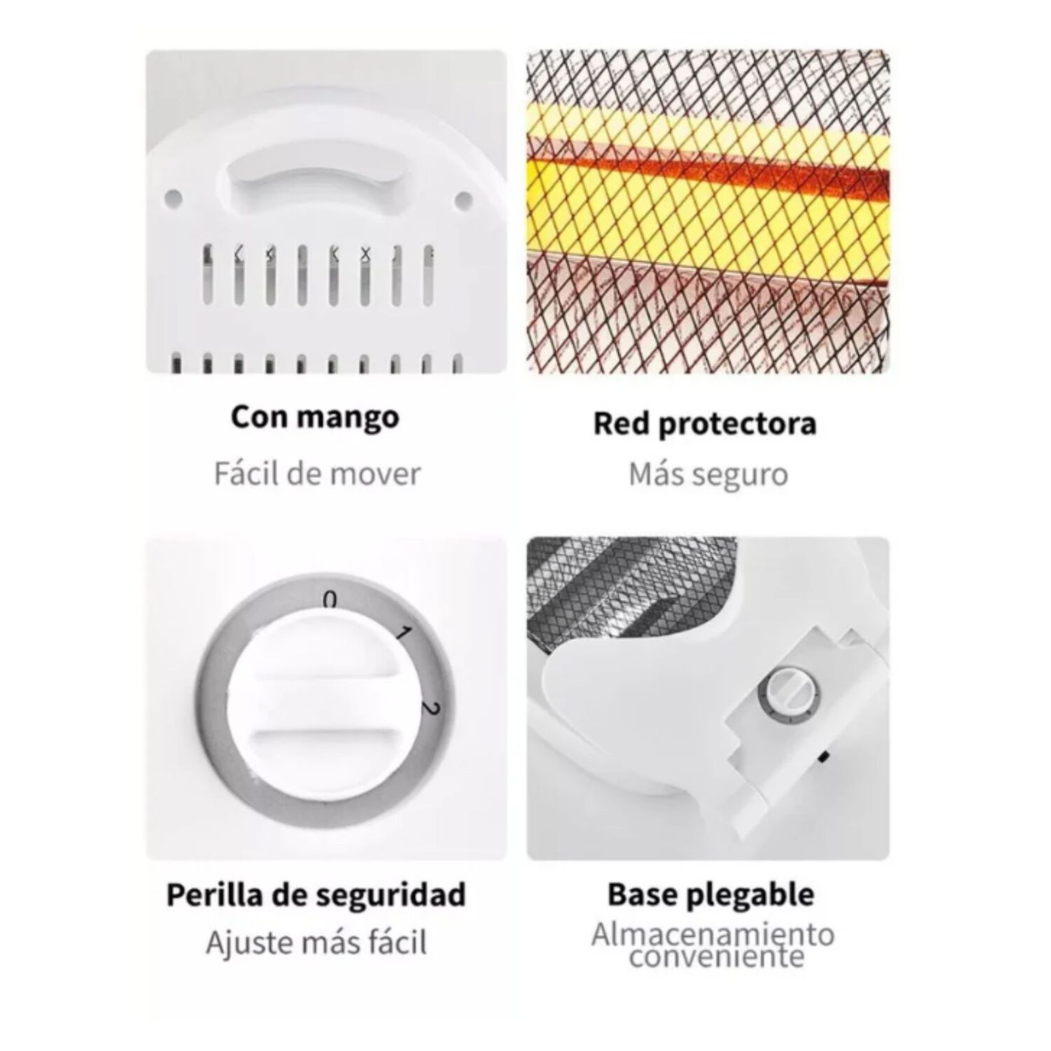 Calefactor Estufa Hal&oacute;geno 800w Bajo Consumo Oficina Gris image number 5.0