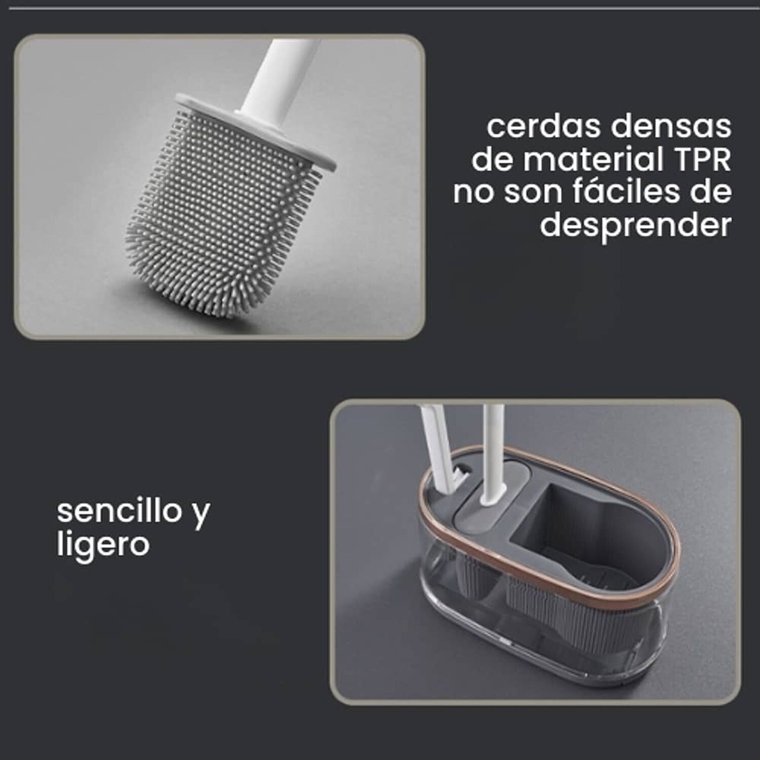 Cepillo Escobilla De Ba&ntilde;o De Silicona Con Base image number 3.0
