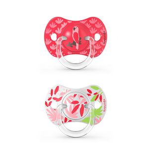 Chupete Fisiologico Silicona 6/18m 2u Jungle Rosado