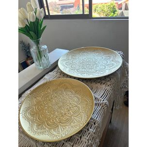 Set De 2 Platos Decorativos - Dise&ntilde;o M&aacute;ndala