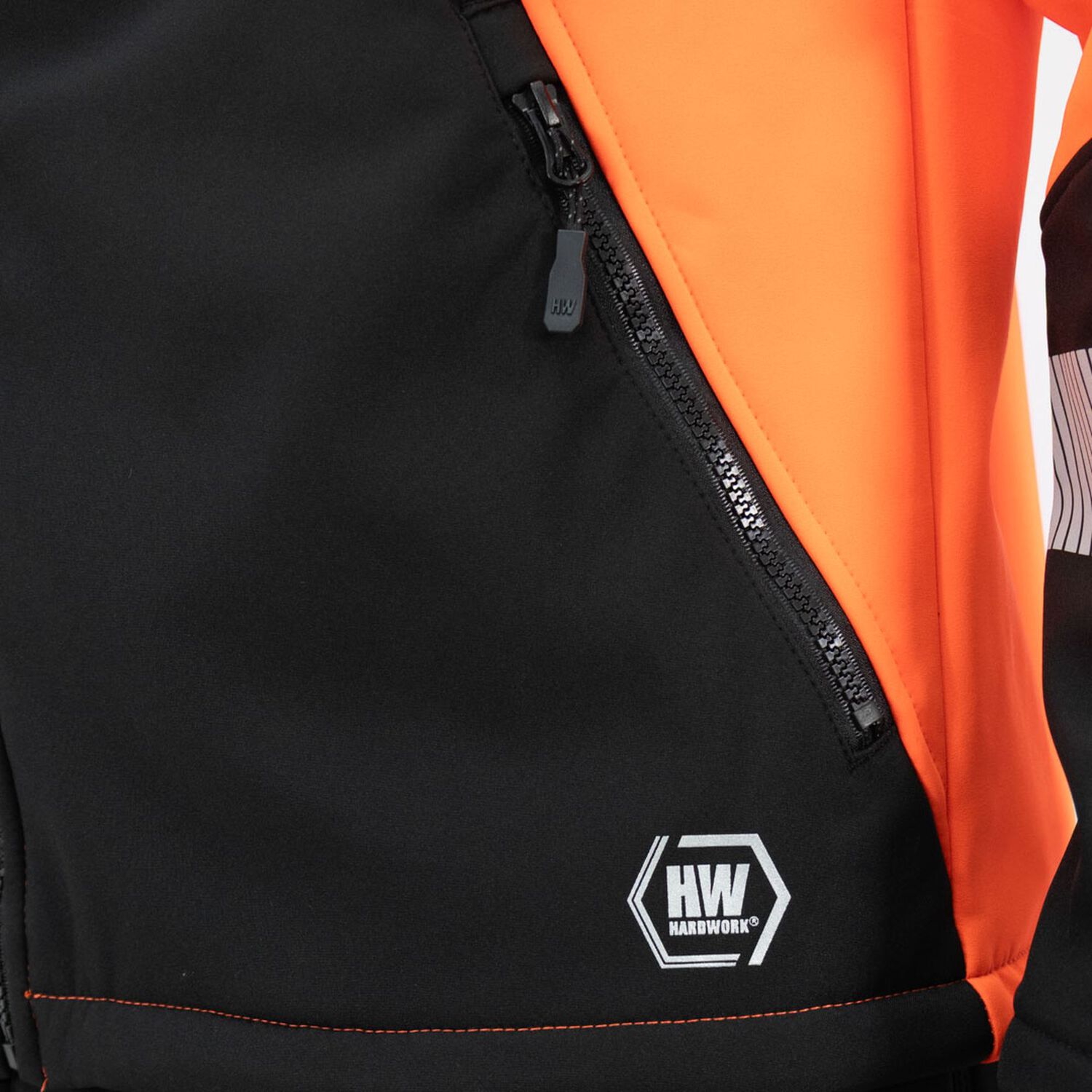 Chaqueta Softshell Hw Oklan Rojo Fluor image number 4.0
