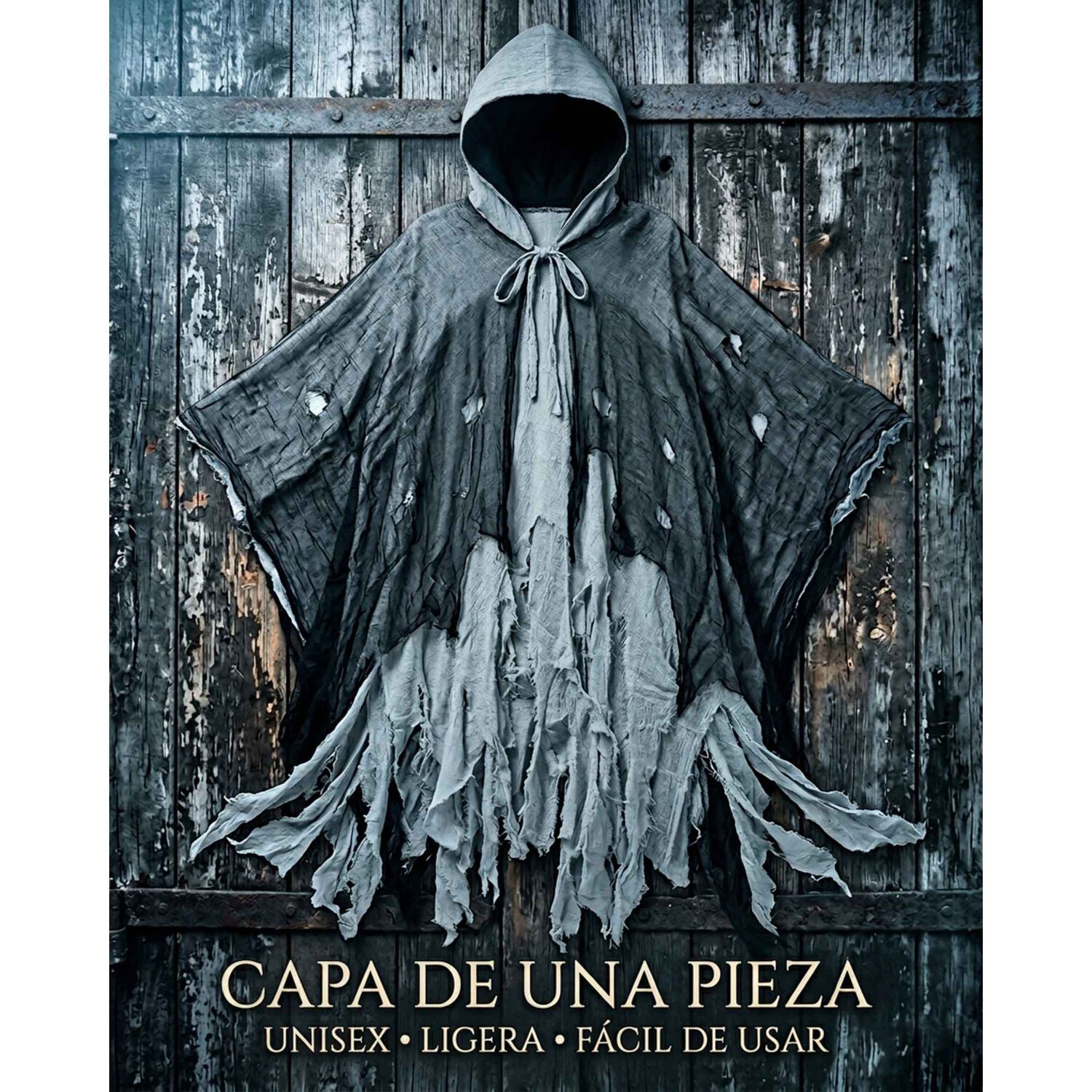 Disfraz T&uacute;nica Espectro Con Capucha Para Halloween Y Terror image number 7.0