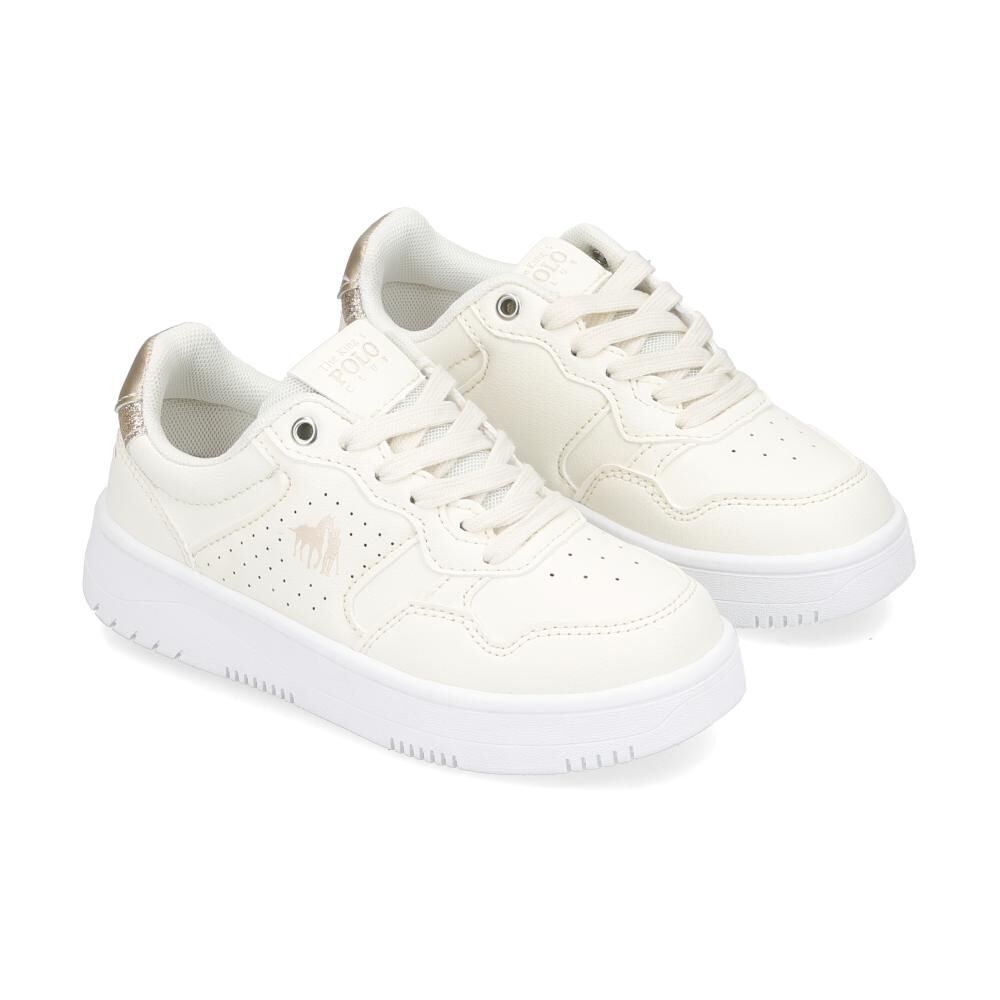 Zapatilla Infantil Niña The King's Polo Club Beige image number 1.0