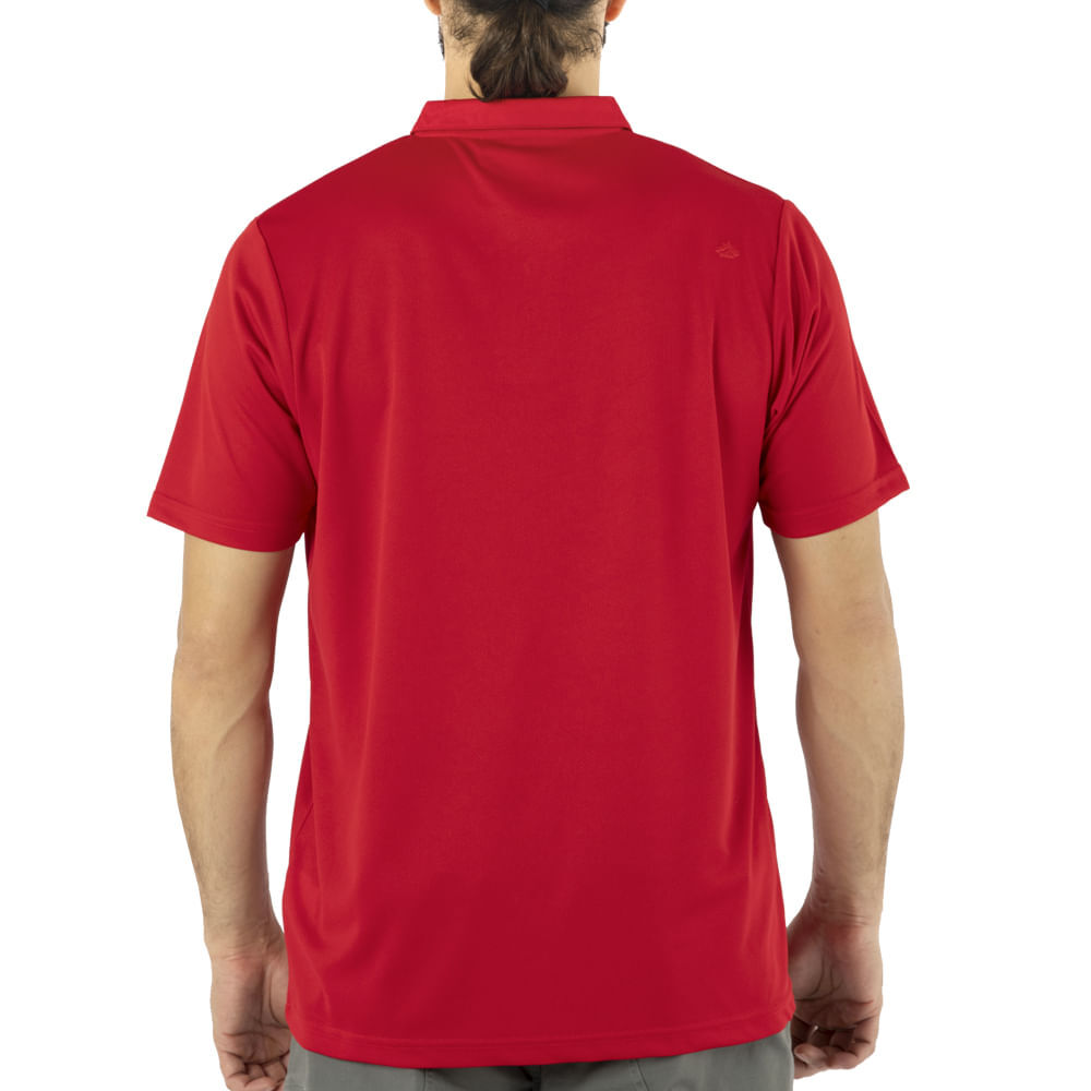 Polera Cooldry Quebec Manga Corta Rojo image number 1.0