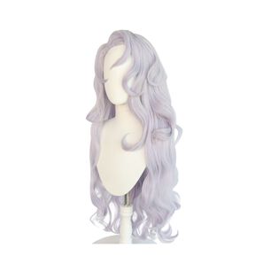 Peluca Melena Pelo Largo Gris Femenino