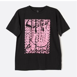 Polera Manga Corta Ni&ntilde;a Teen Smiley