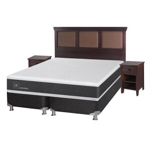 Box Spring Cic Ortopedic / King / Base Dividida + Set De Maderas