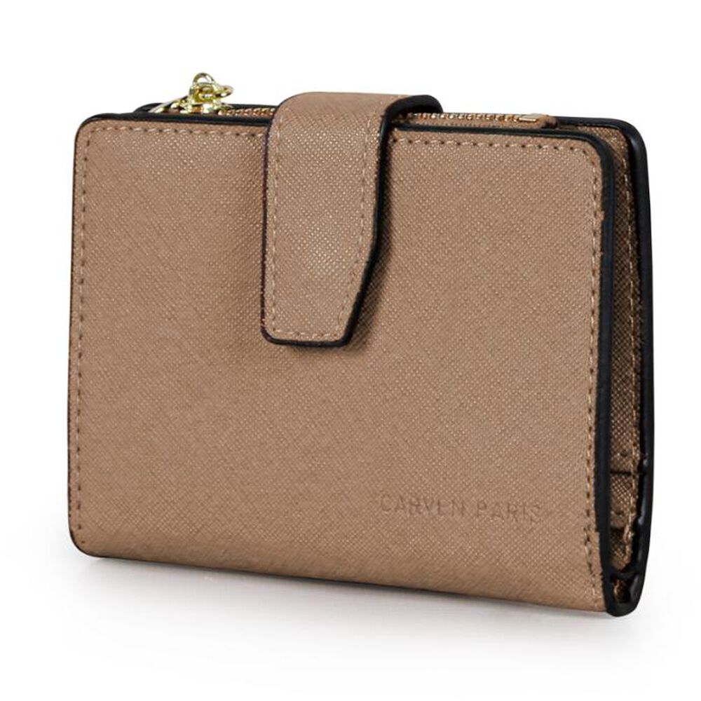 Billetera Mujer Briana Taupe Carven image number 0.0