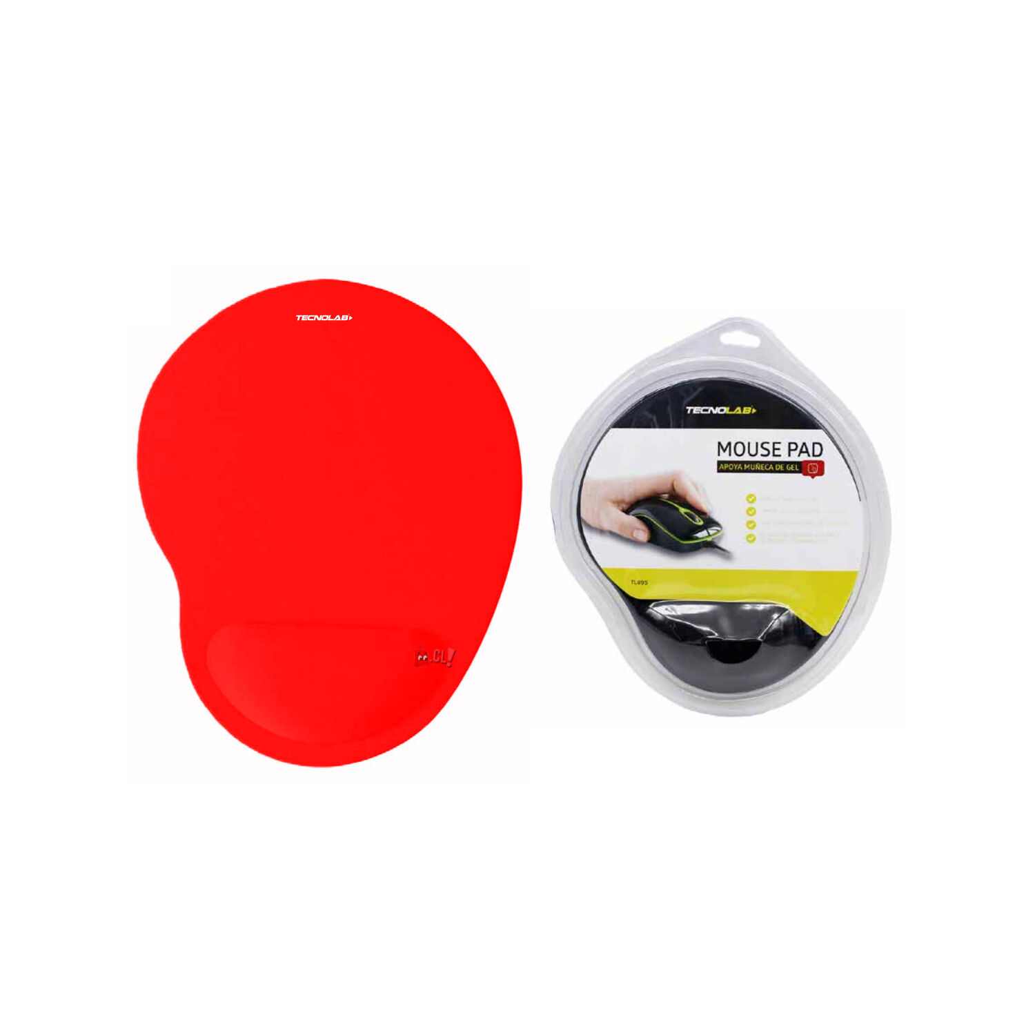 Mouse Pad Con Apoya Mu&ntilde;eca De Gel Rojo - Ps image number 1.0