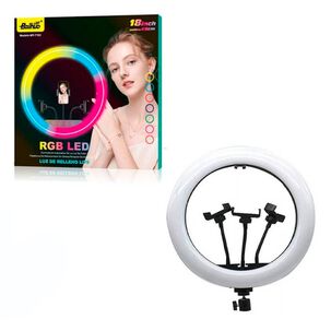 Aro De Luz Multicolor De 18 Pulgadas My-7183 Colores Ajustables