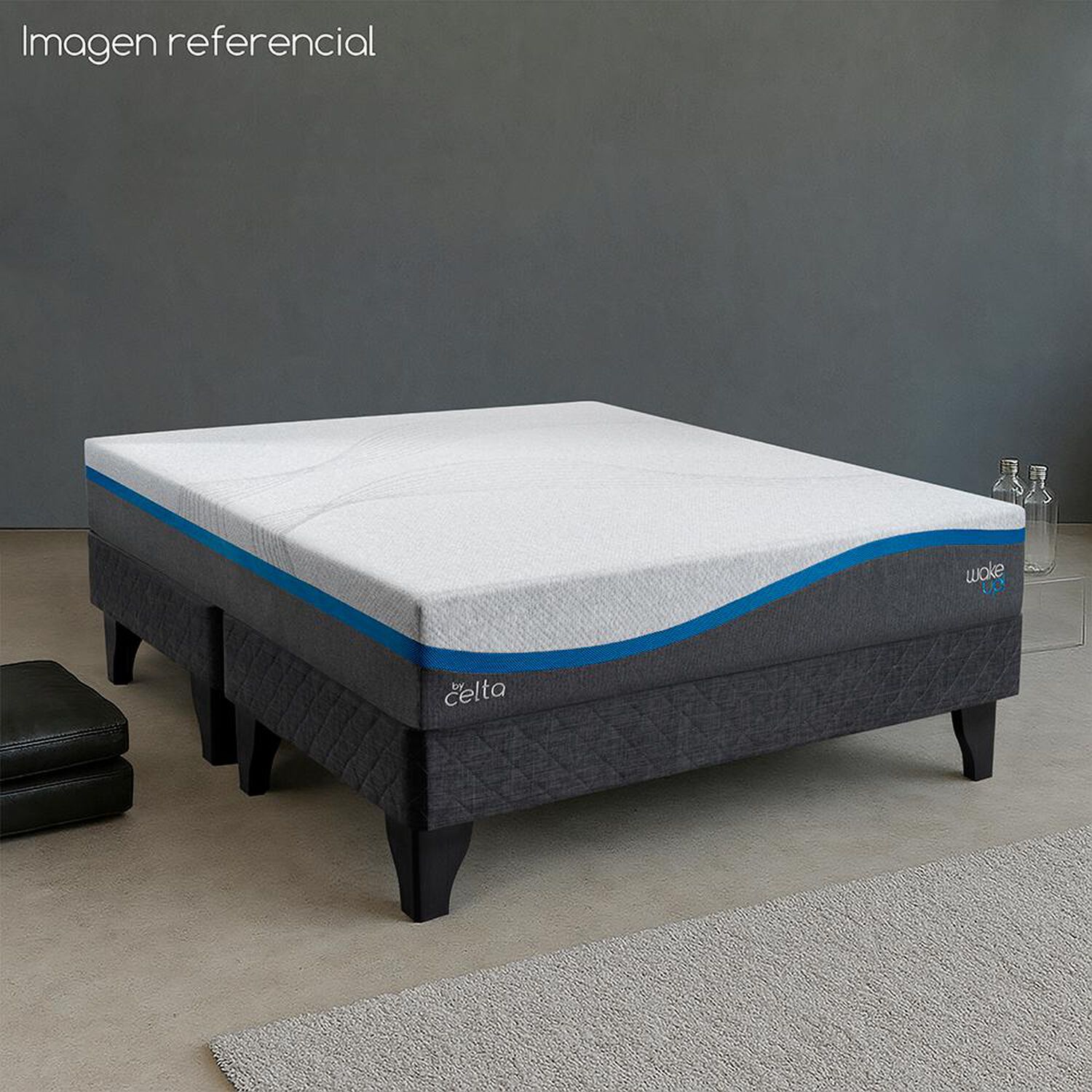 Cama Europea Celta Wake Up / 2 Plazas / Base Dividida image number 3.0